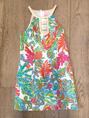 Lilly Pulitzer Kennedy Shift Dress Casa Marina Print Resort White Size 6